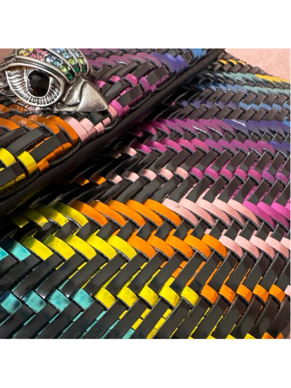 Kurt Geiger Kensington Rainbow Woven Purse Mini